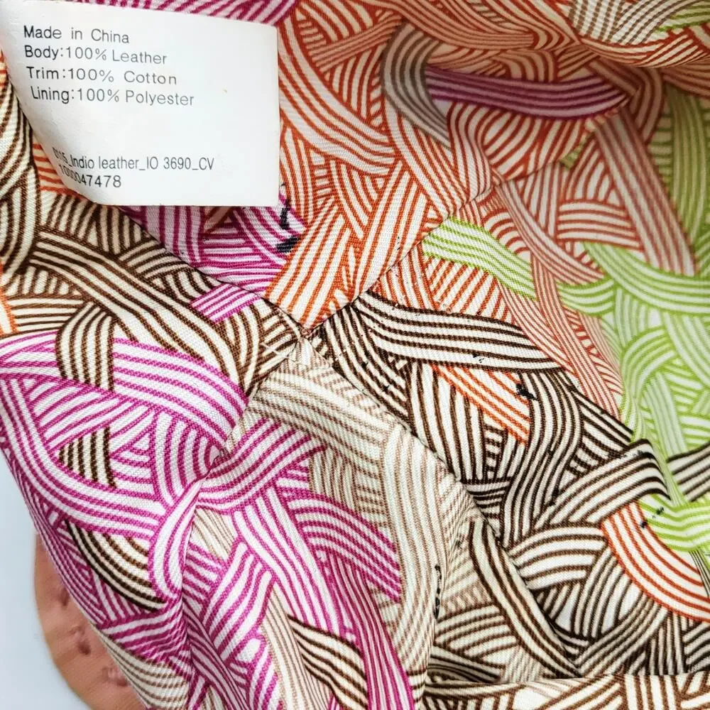 The Sak Pink Coral Salmon Leather Slouch Silhouette Hobo Handbag Stitched Detail